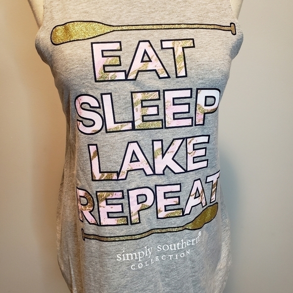 NWT SIMPLY SOUTHERN 𝅺Gray Tank Wms Small T47 - Picture 4 of 7